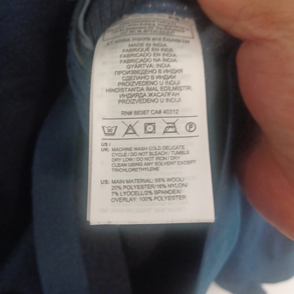 AdiPure Adidas Jacket Mens XL Blue Full Zip Wool Blend Premium Golf - Picture 12 of 15